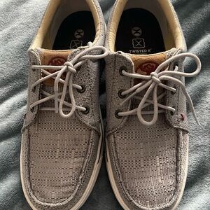 Twisted X Women's Gray Textured Loafers